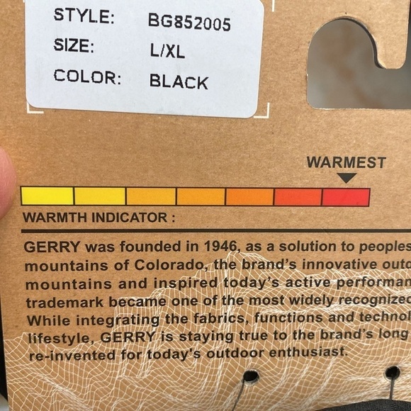 NWT Gerry Cold Weather Activity Gloves Men’s 3M Thinsulate Water resistant  L/XL - Picture 11 of 11